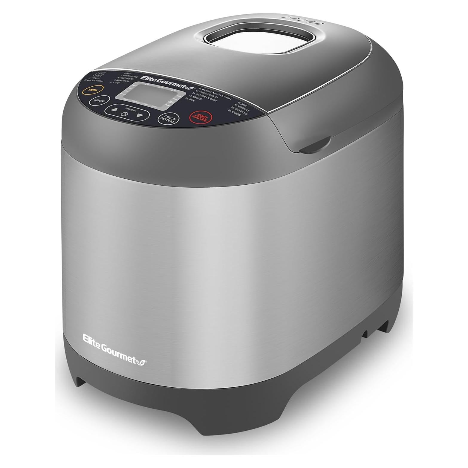 Máquina de Pan Elite Gourmet EBM8103SS 2 lb Acero Inoxidable