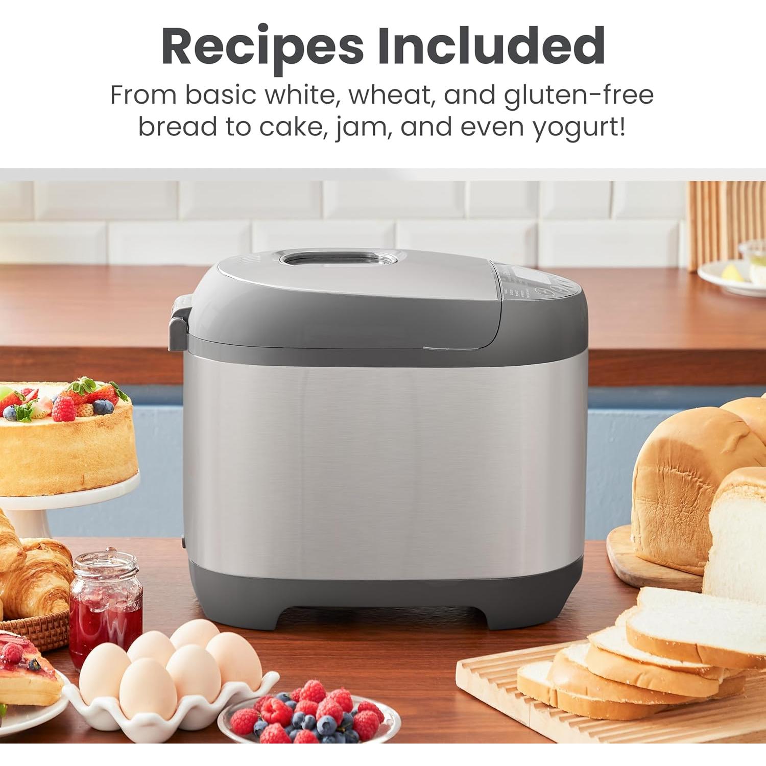 Máquina de Pan Elite Gourmet EBM8103SS 2 lb Acero Inoxidable