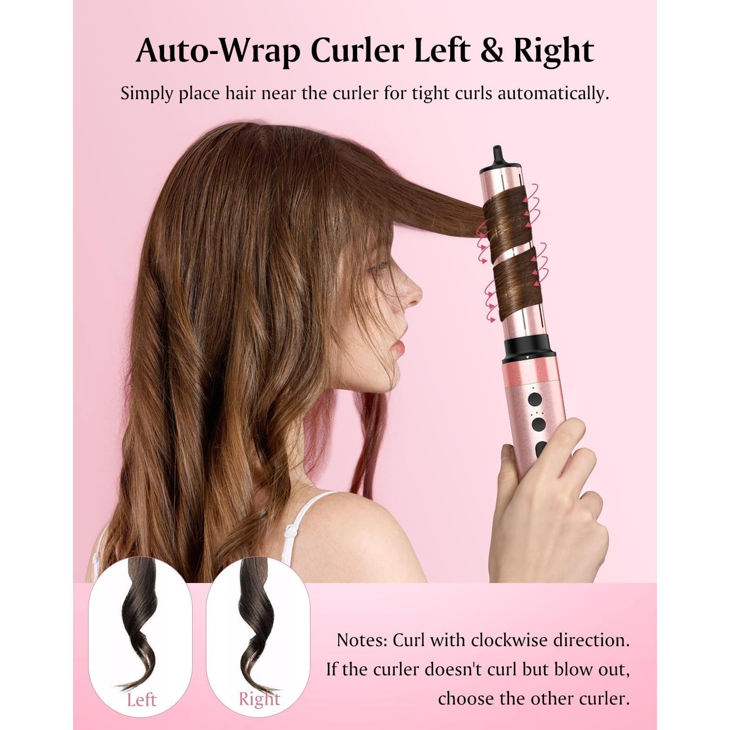 Estilizador de Cabello 5 en 1 Brightup Rosa 1400W Doble Voltaje