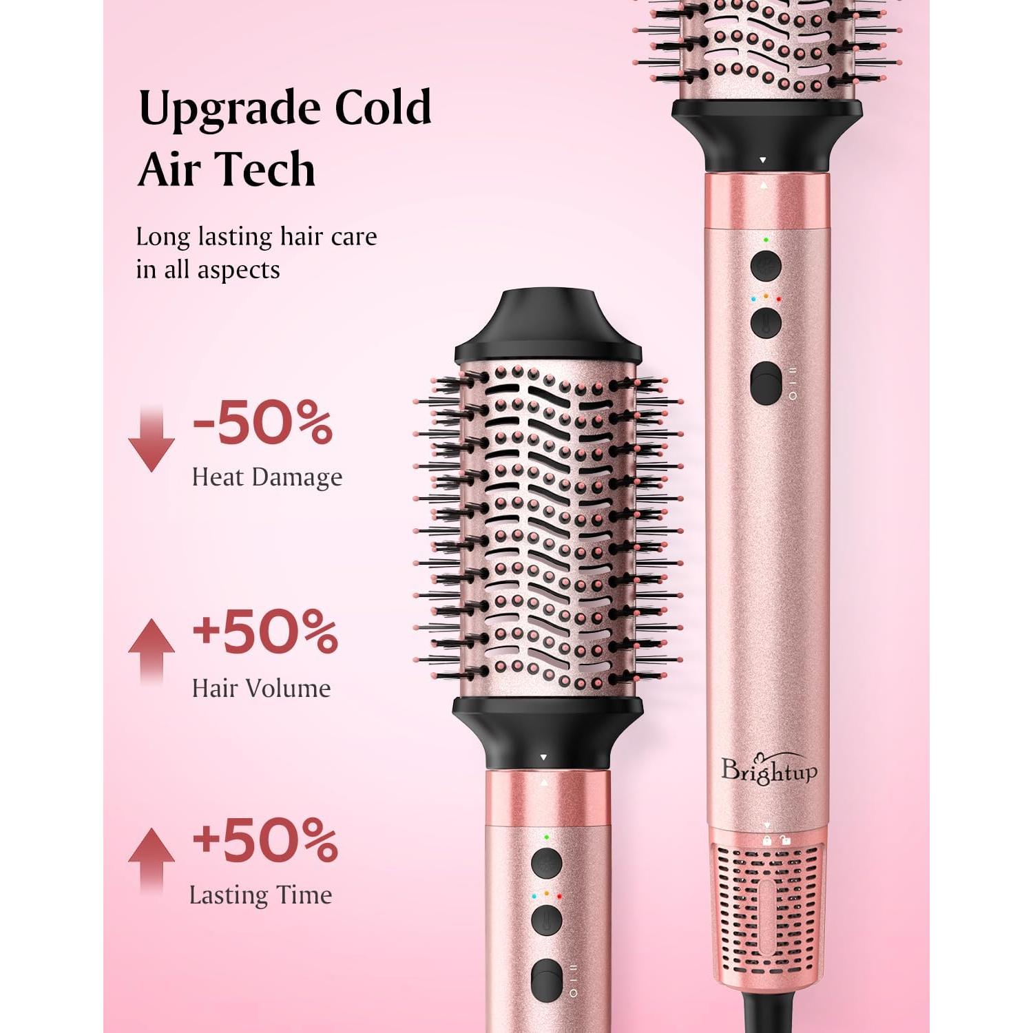 Estilizador de Cabello 5 en 1 Brightup Rosa 1400W Doble Voltaje