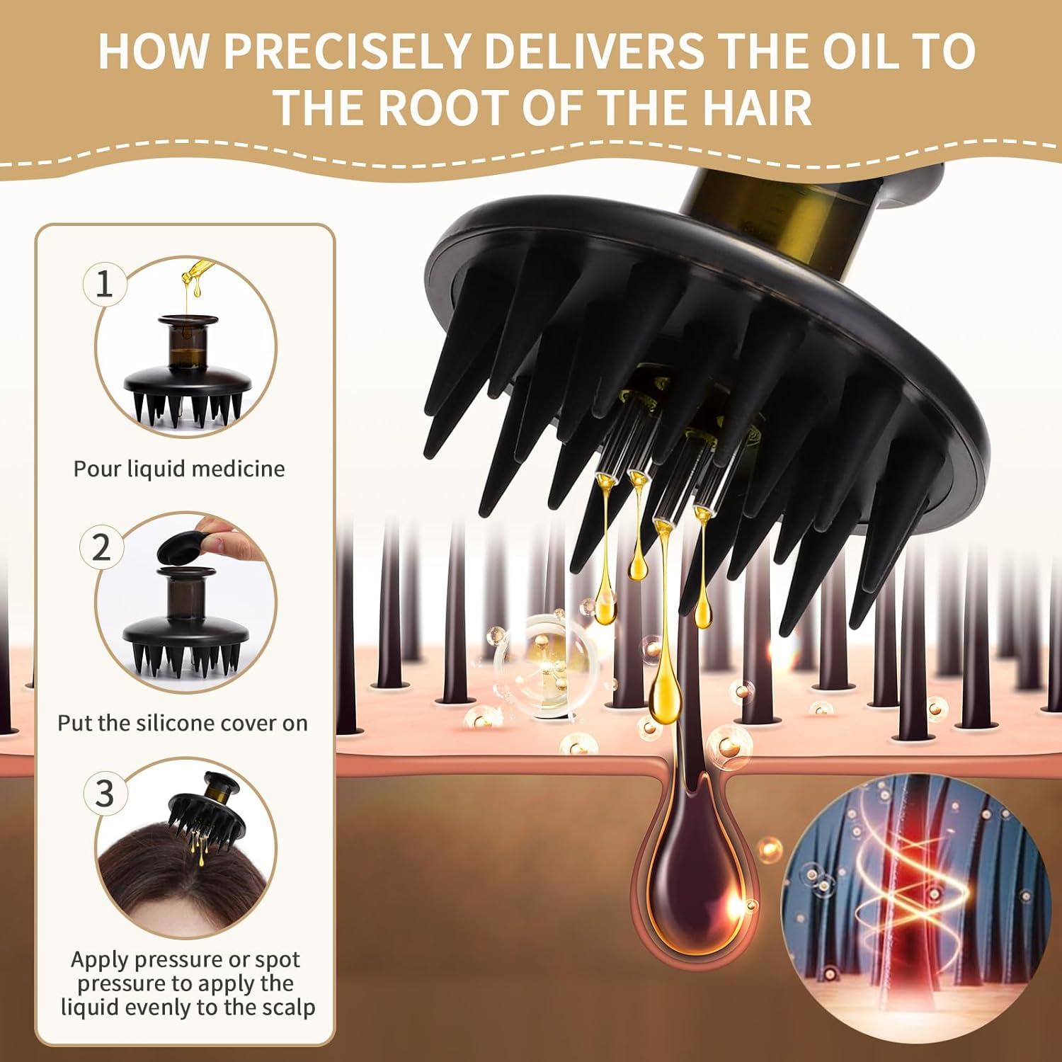 Cepillo Aplicador de Aceite TOCULAB para Crecimiento del Cabello