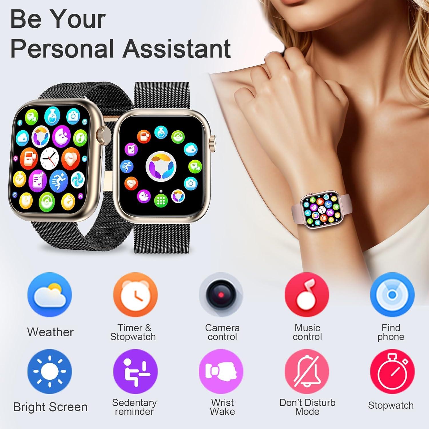 Reloj Inteligente GADIXY para Hombres y Mujeres - Fitness, IP68, 1.83"