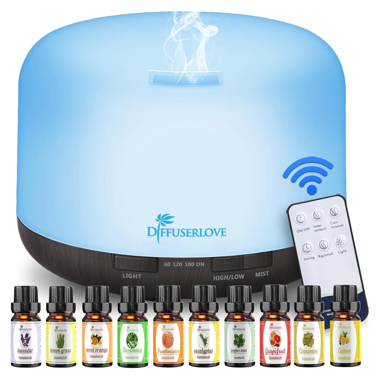 Difusor de Aceite Esencial Diffuserlove 500ML Control Remoto