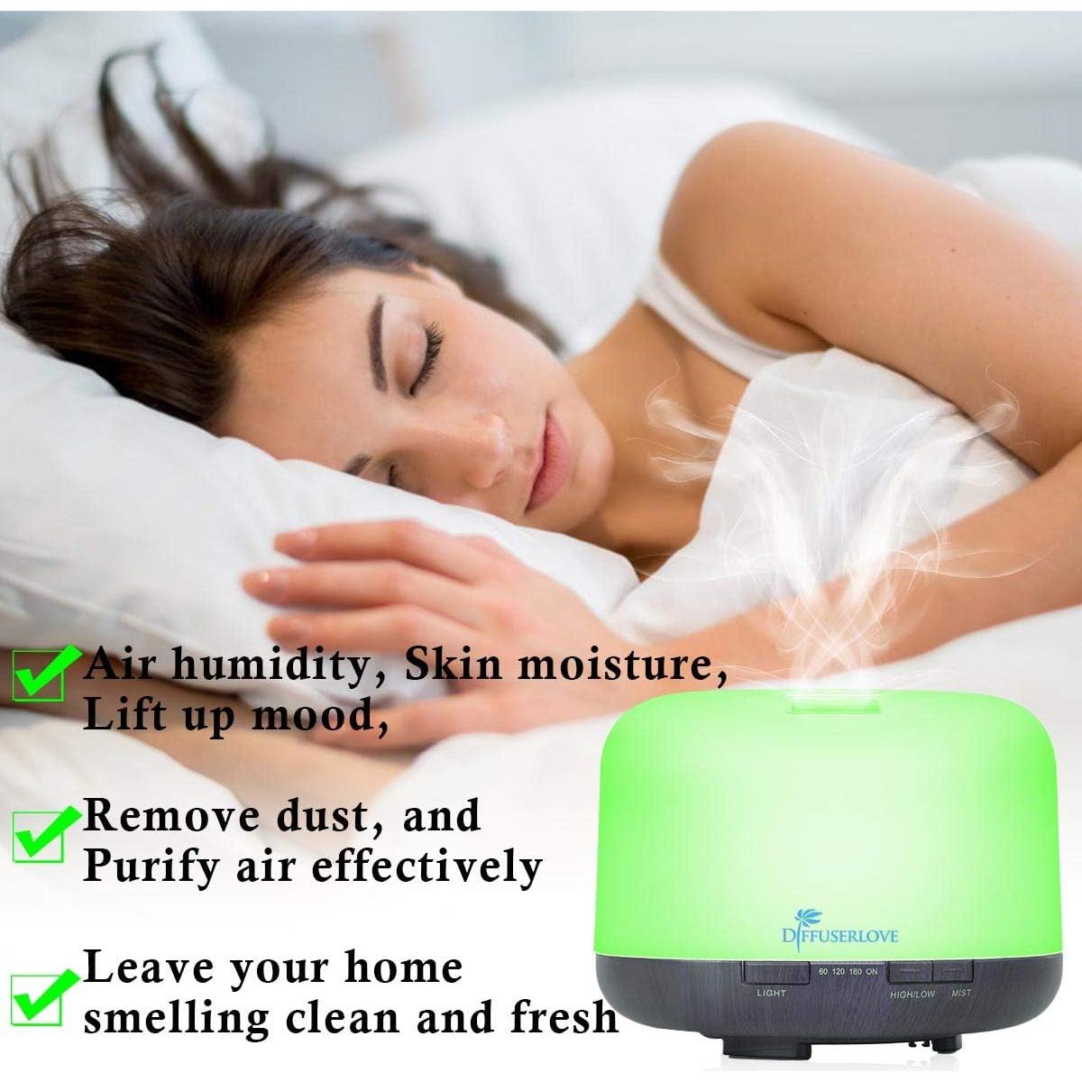 Difusor de Aceite Esencial Diffuserlove 500ML Control Remoto
