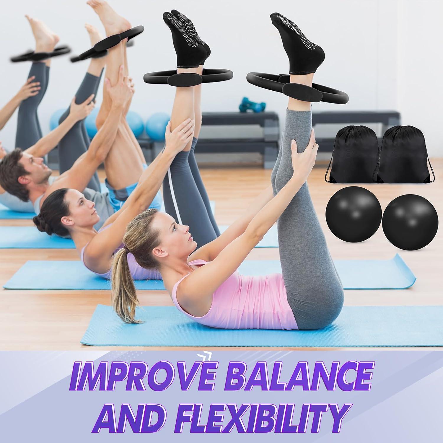 Kit de Fitness Poen 18 Pcs: Anillo, Pelota, Bandas y Más