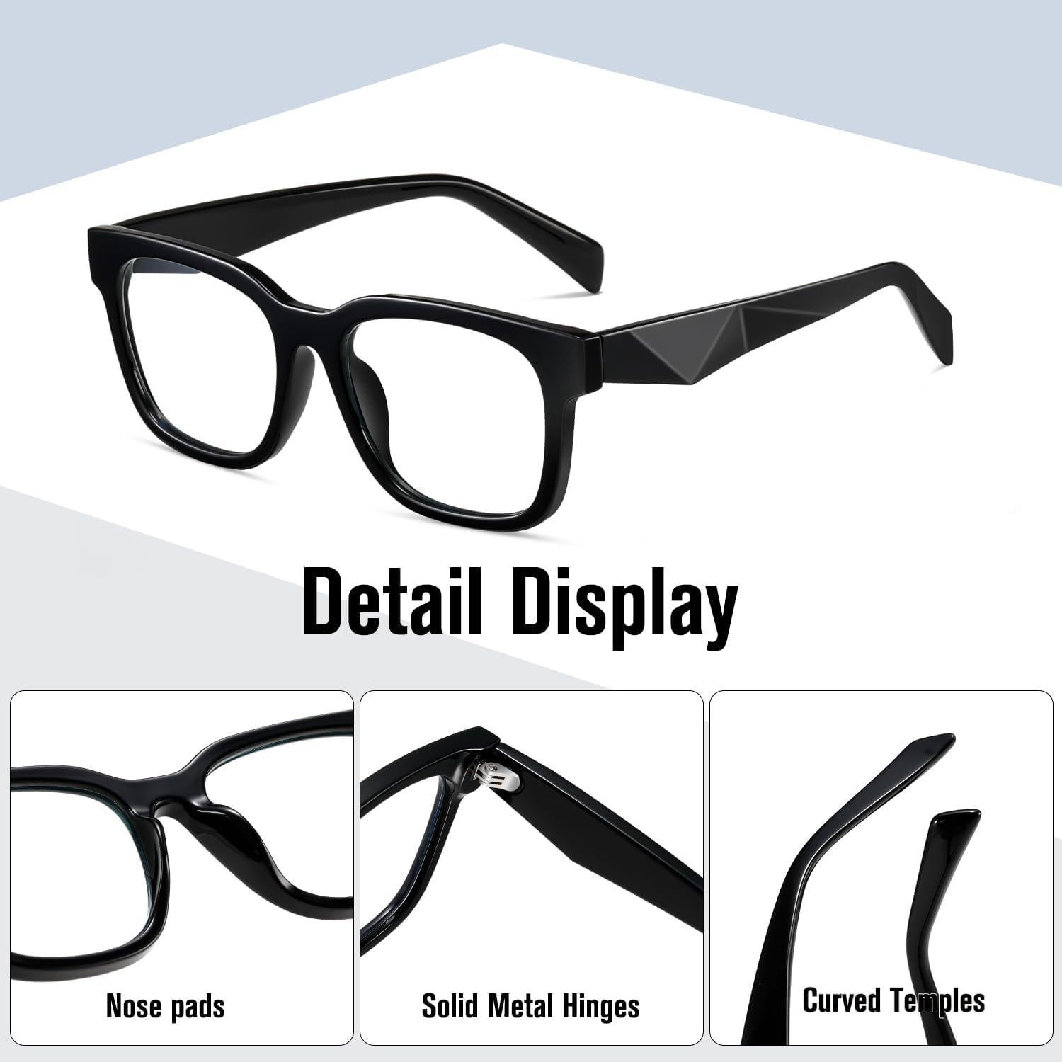 Gafas bloqueadoras luz azul Kimorn, protección UV, marco negro