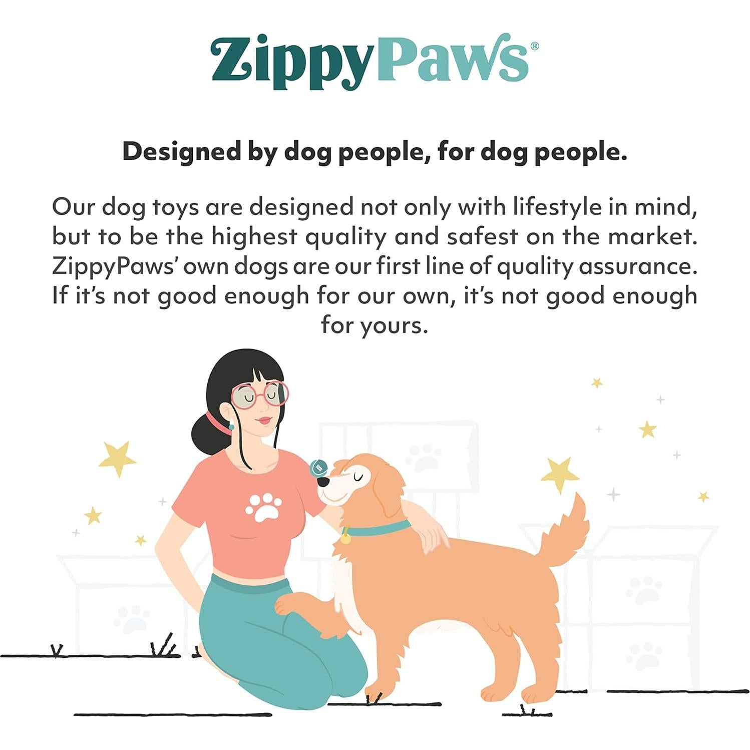 Juguetes Interactivos para Perros ZippyPaws Burrow Miniz - Paquete de 6