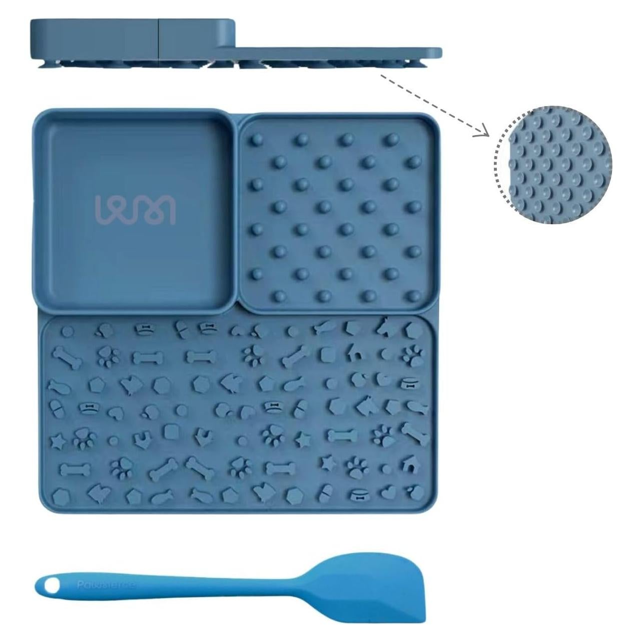 Alfombrilla de Lamer PAWMERCE 20cm Azul - Comedero Lento y Alivio de Ansiedad