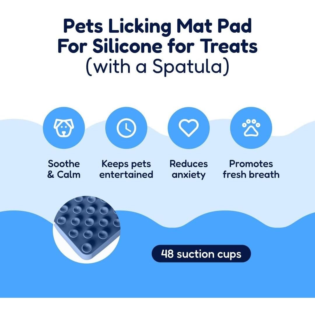 Alfombrilla de Lamer PAWMERCE 20cm Azul - Comedero Lento y Alivio de Ansiedad
