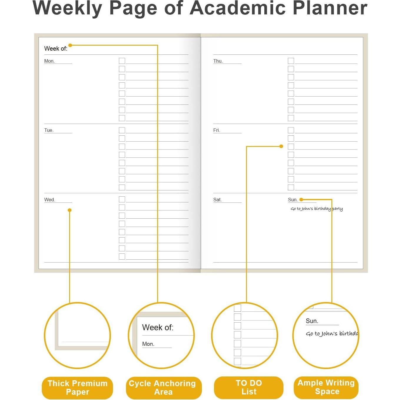 Planificador Académico A5 Tuun Fuplan Beige 200 Páginas