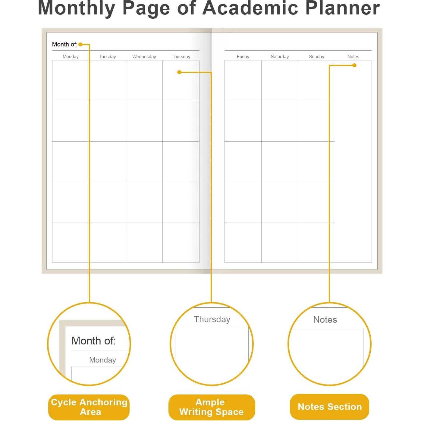Planificador Académico A5 Tuun Fuplan Beige 200 Páginas