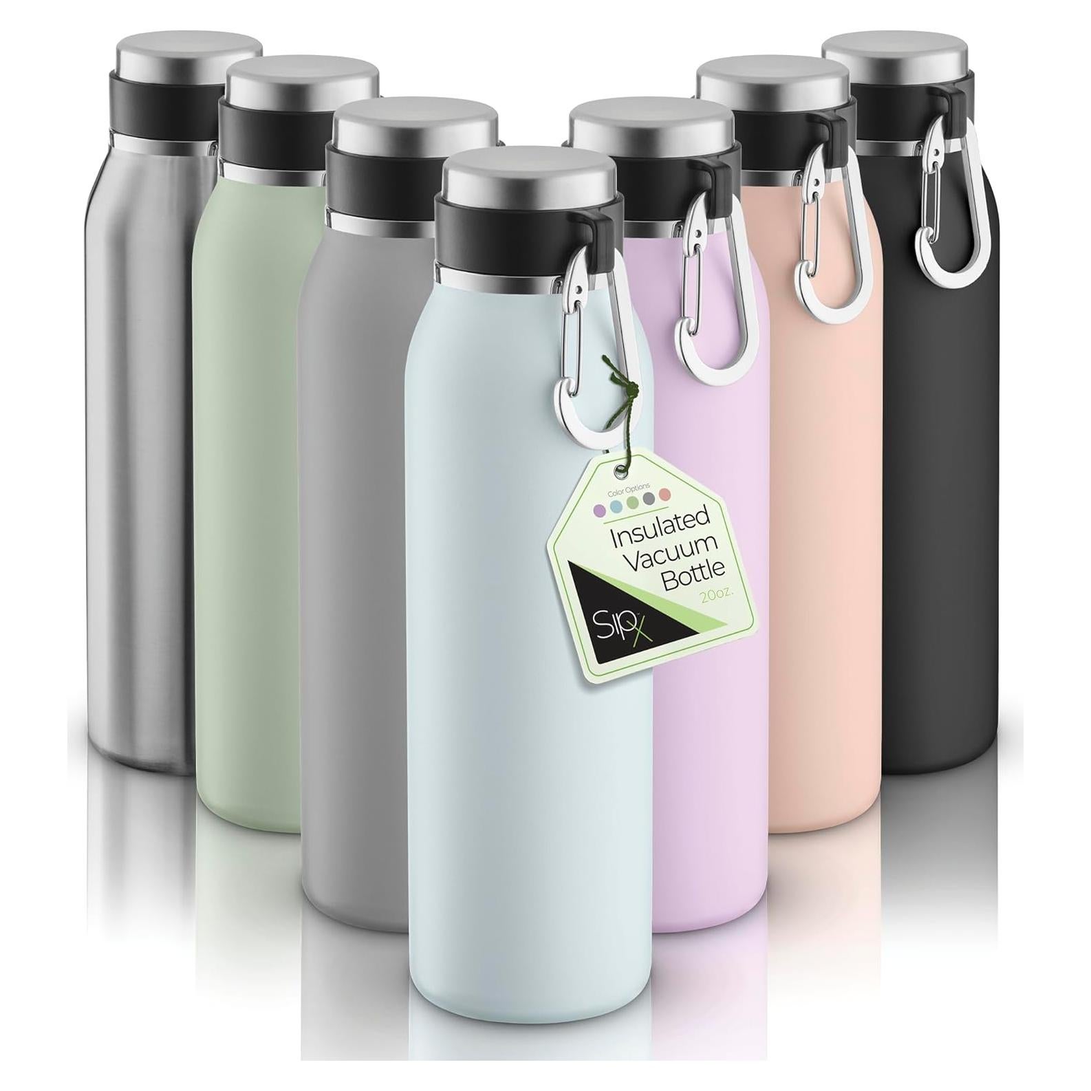 Botella de Agua SipX de Acero Inoxidable 20oz Azul Aislada