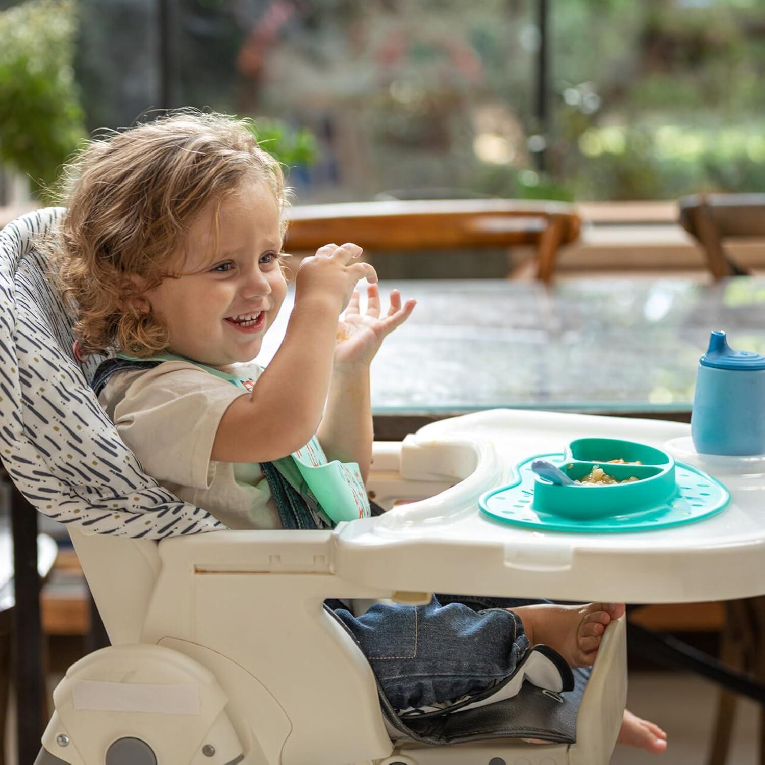 Plato de Silicona Nuby Sure Grip Miracle Mat 2 Secciones Aqua