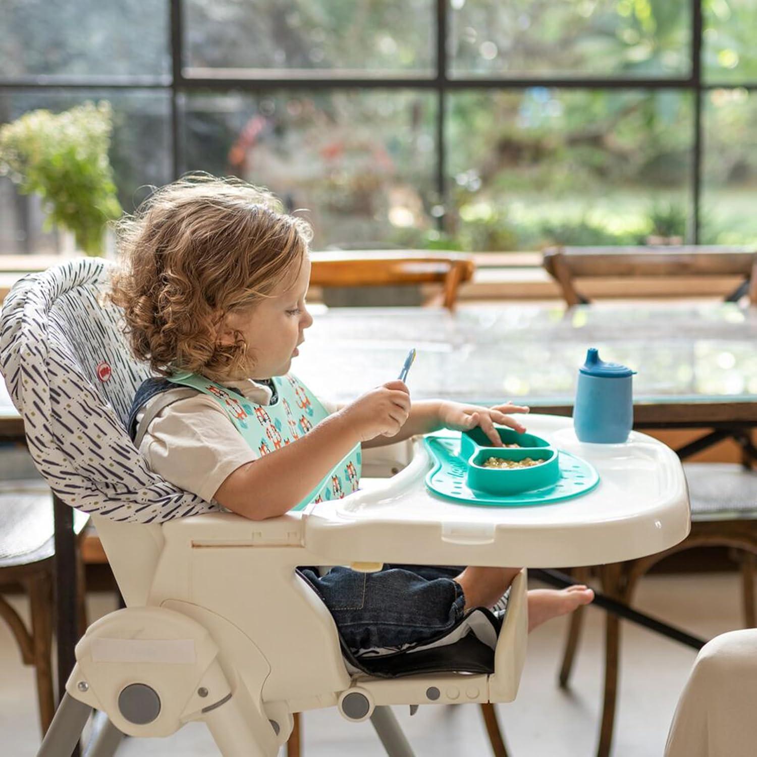 Plato de Silicona Nuby Sure Grip Miracle Mat 2 Secciones Aqua