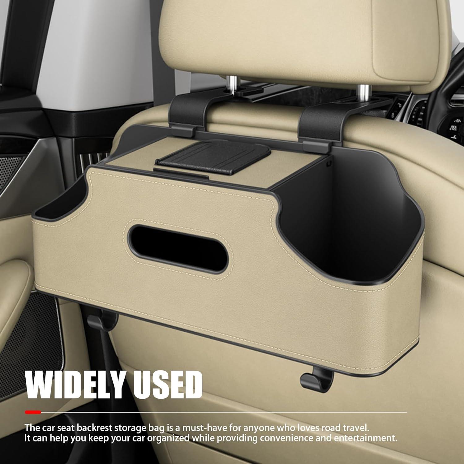 Caja de Almacenamiento para Respaldo de Asiento de Coche Beige - Pinflaw