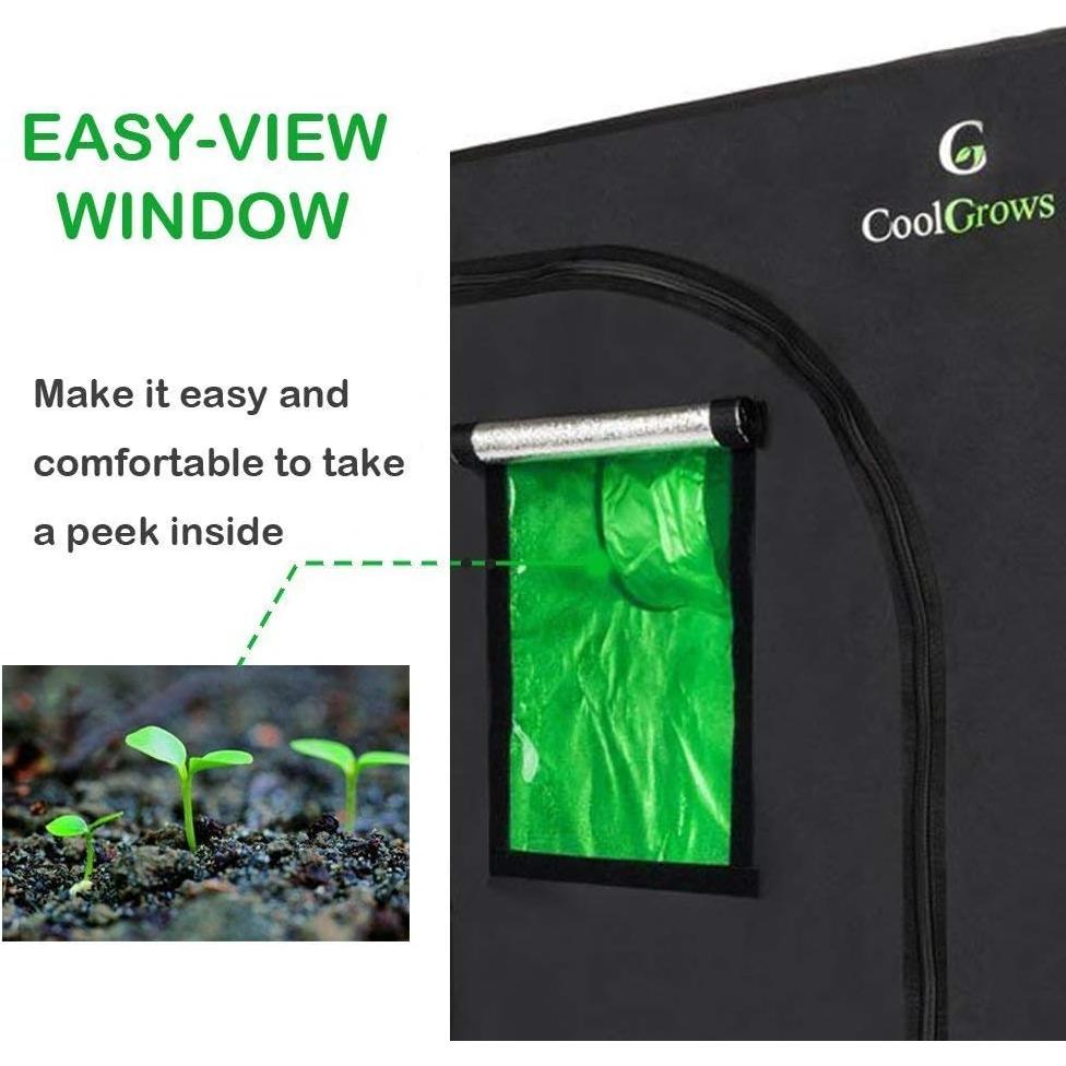 Carpa de Cultivo CoolGrows 61x61x91cm Mylar con Ventana