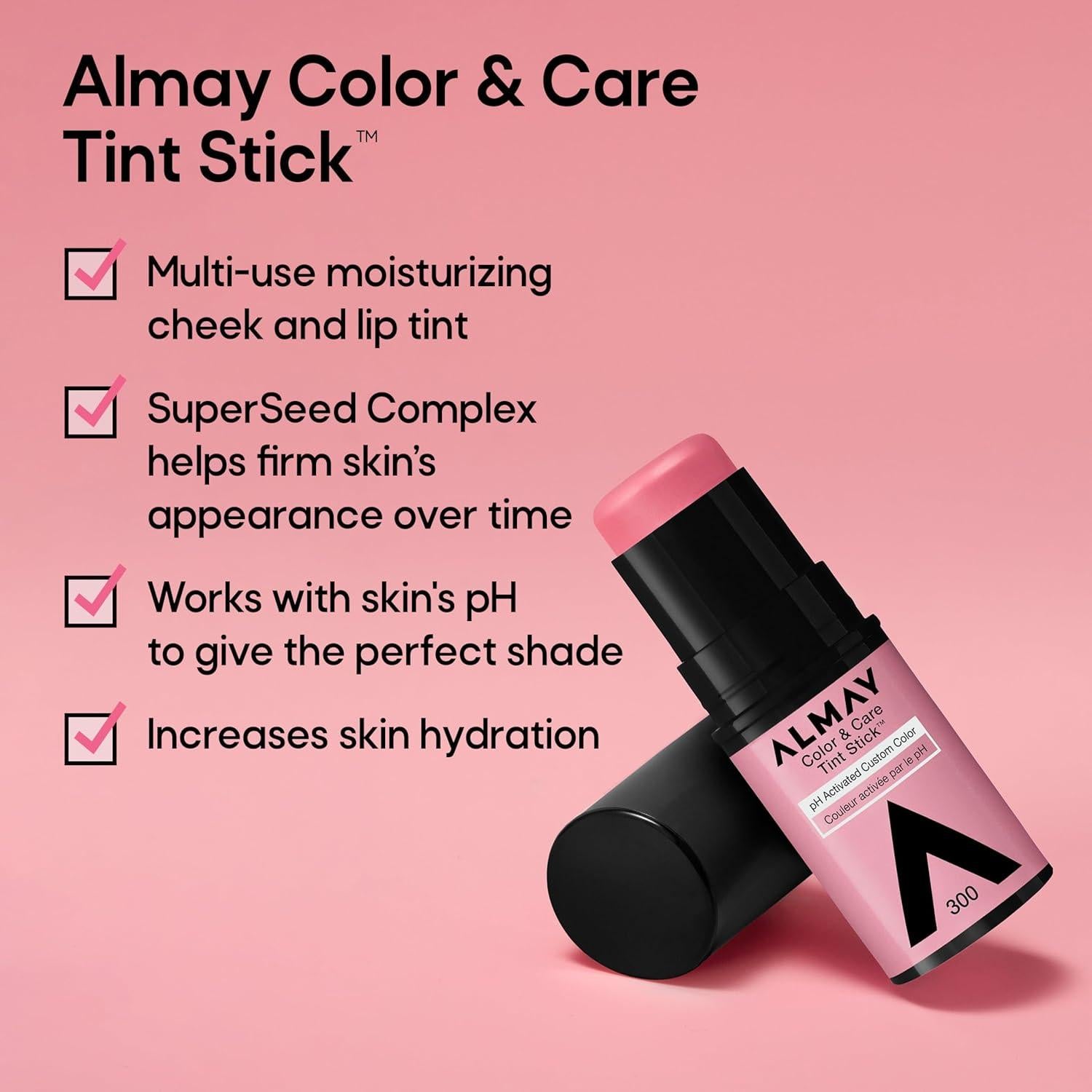 Almay Tinte Hidratante para Labios y Mejillas 100 Rubor Natural 7g