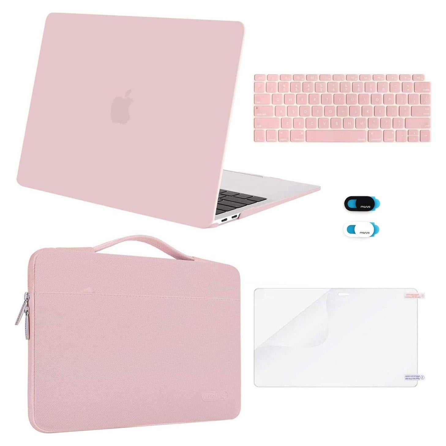 Funda MOSISO para MacBook Air 13" Cuarzo Rosa 5 en 1