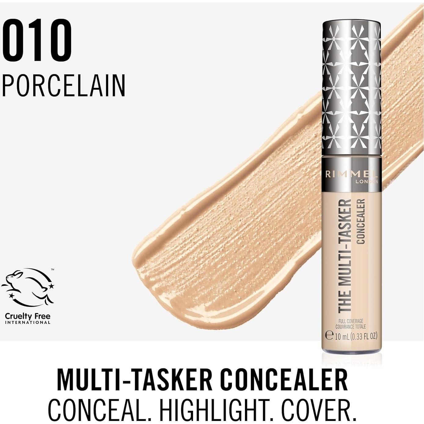 Corrector Líquido Rimmel London Multi-Tareas 010 Porcelana 9.4g