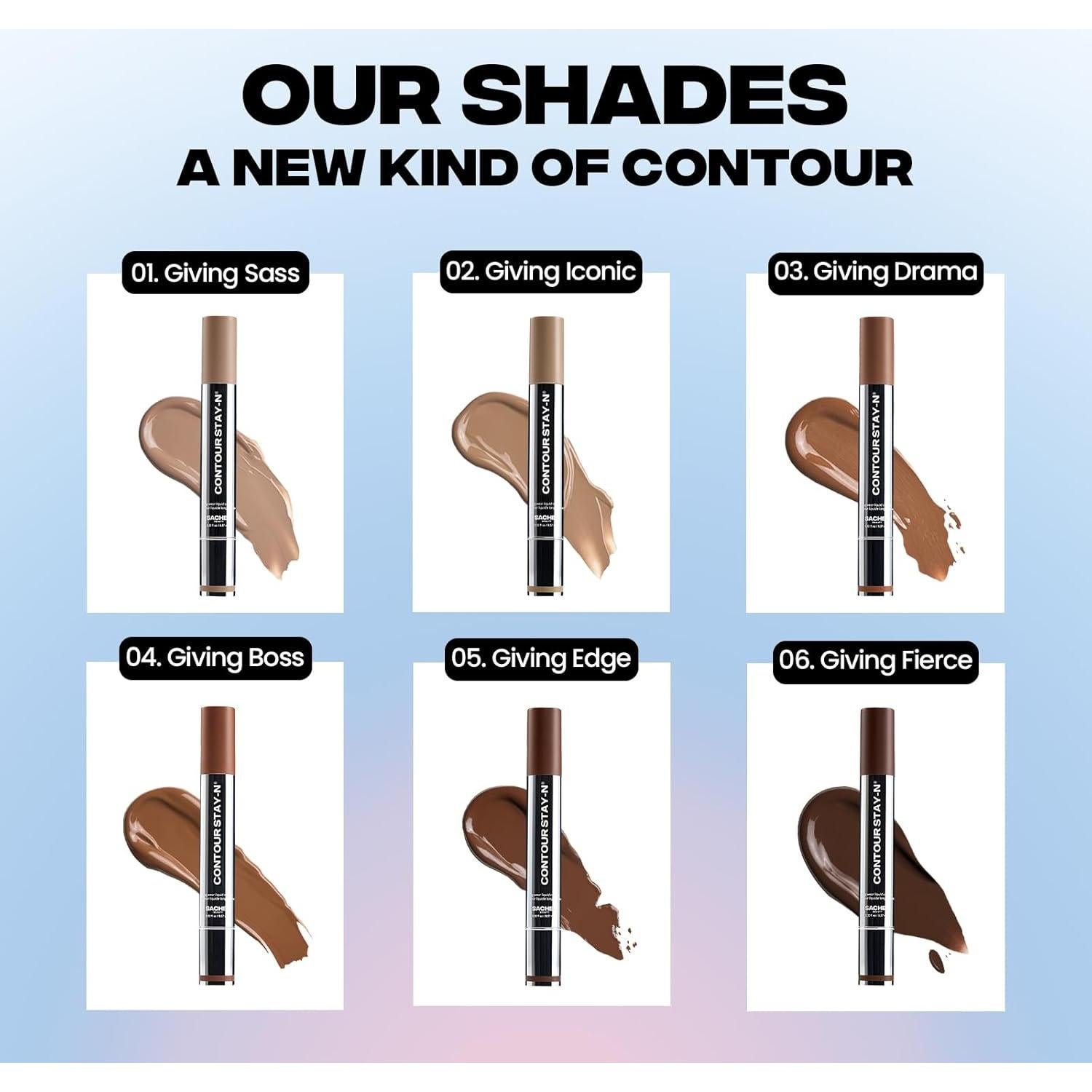 Contorno Líquido Sacheu Stay-N 40.8g - Larga Duración Vegano