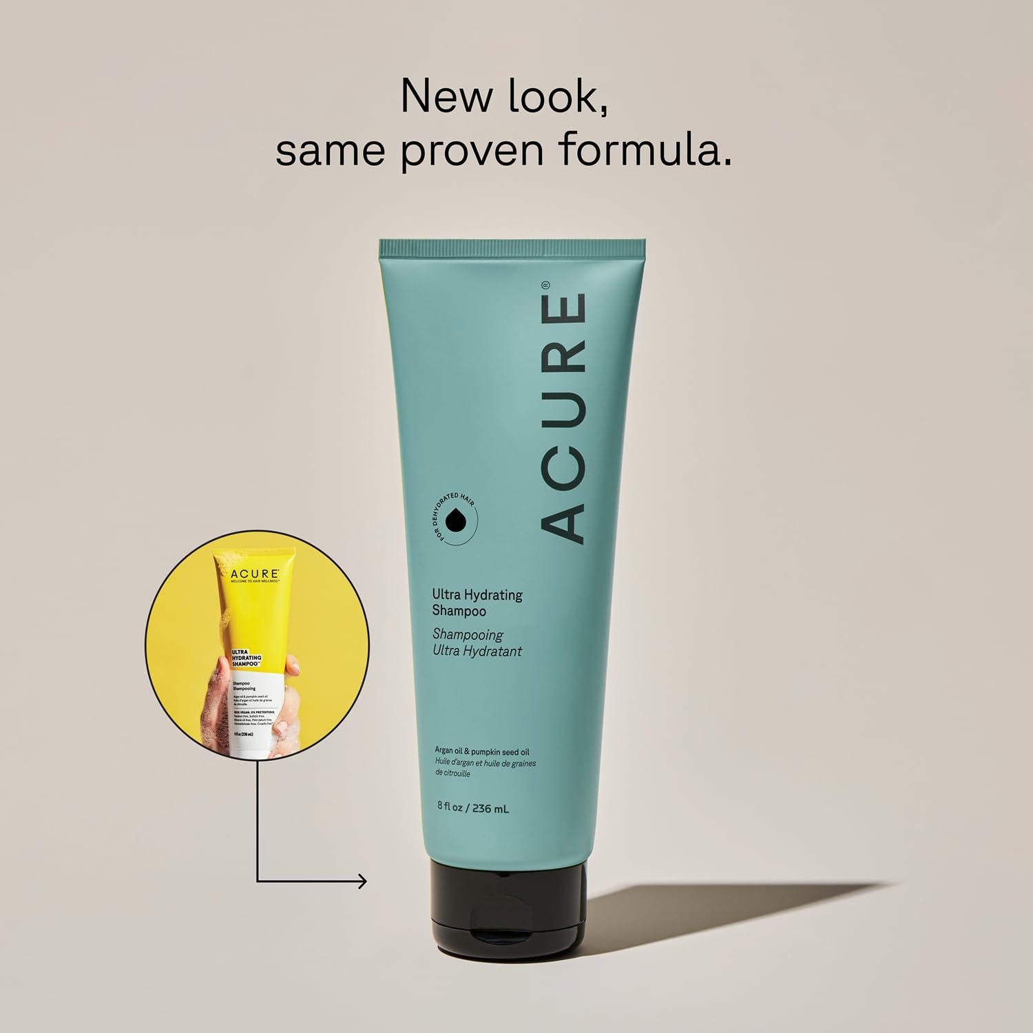 Champú Ultra Hidratante Acure 236 ml - Vegano y Sin Sulfatos