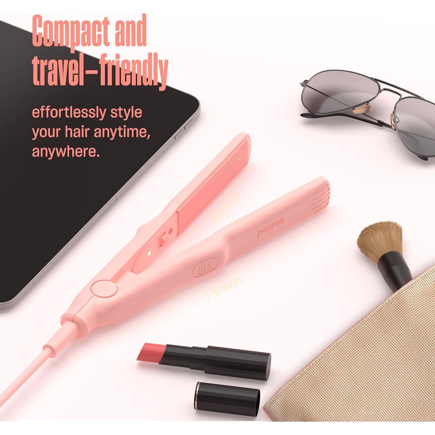 Plancha de Pelo Mini BeKind Bliss Cerámica Portátil 210°C Durazno