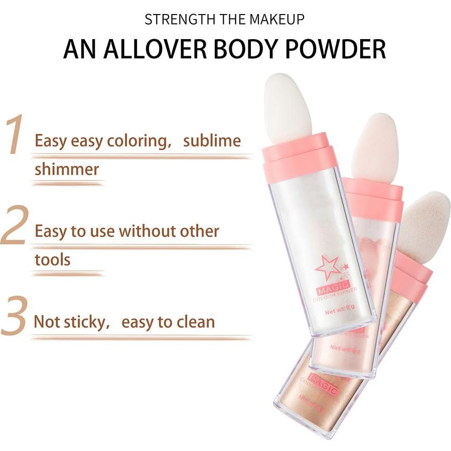 Polvo Iluminador Maquillaje PAQIMAN 40g Rayo de Luna Blanca