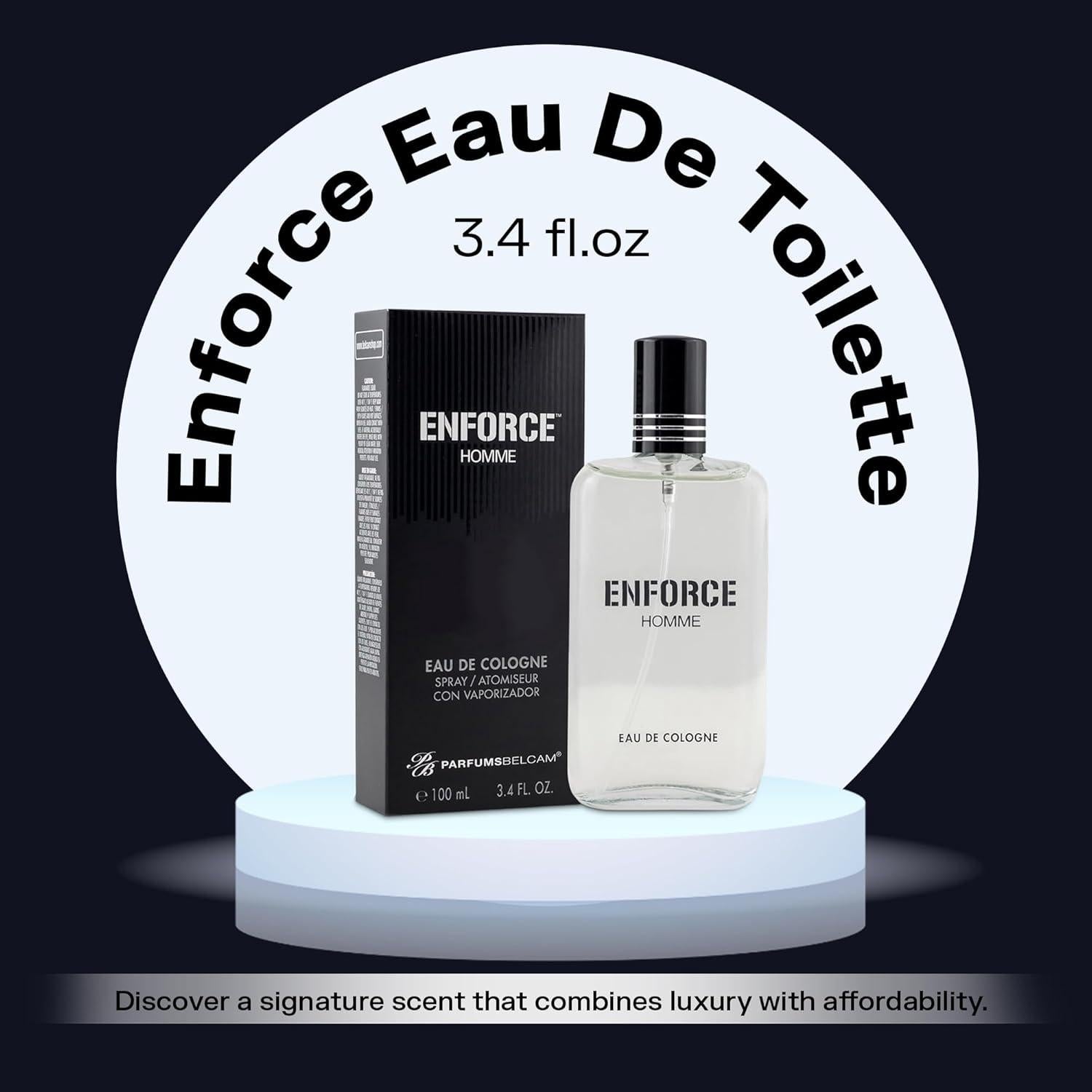 Eau de Toilette Masculino Belcam Enforce Homme 100 ml - Sándalo
