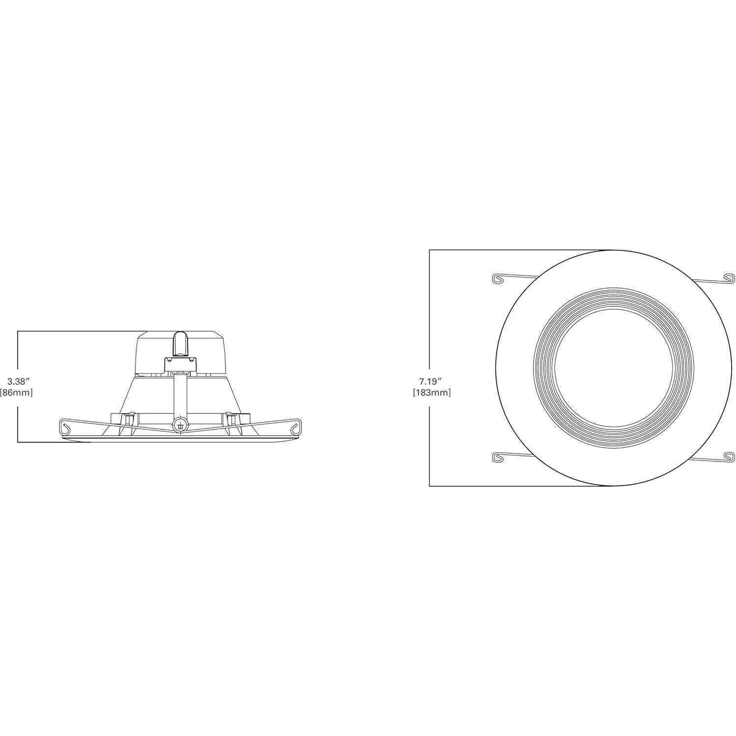 Luz LED empotrada HALO 15.24 cm 3000K Bisel Blanco 6 Piezas