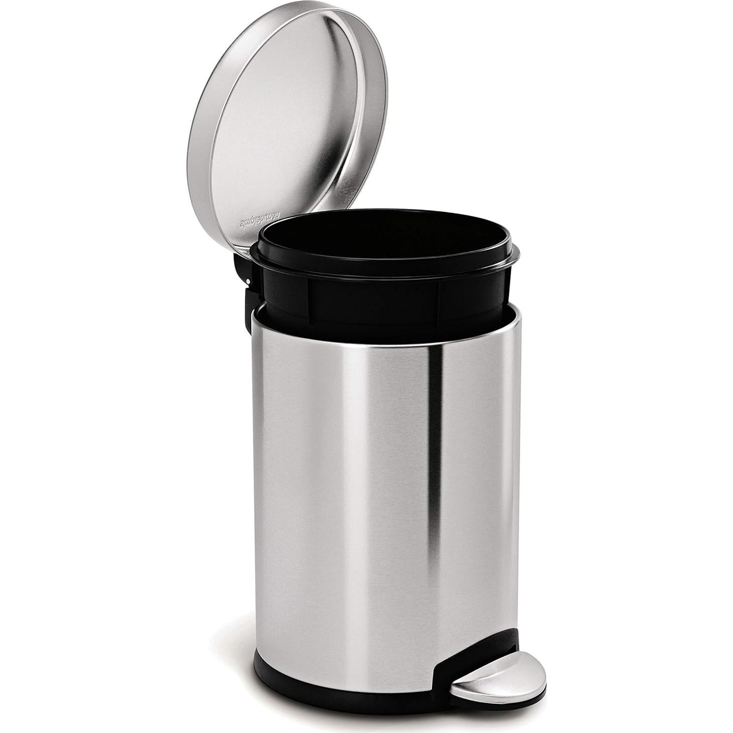 Bote de Basura Redondo 4.5L simplehuman con Pedal Acero Inoxidable