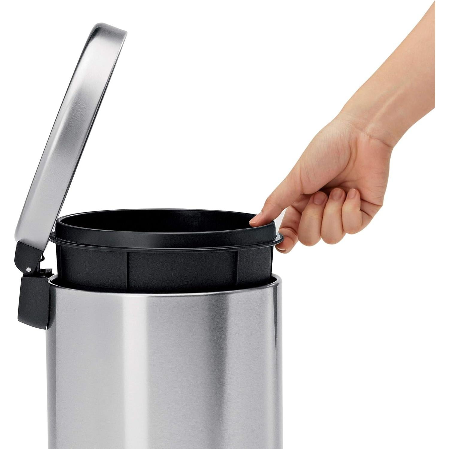 Bote de Basura Redondo 4.5L simplehuman con Pedal Acero Inoxidable