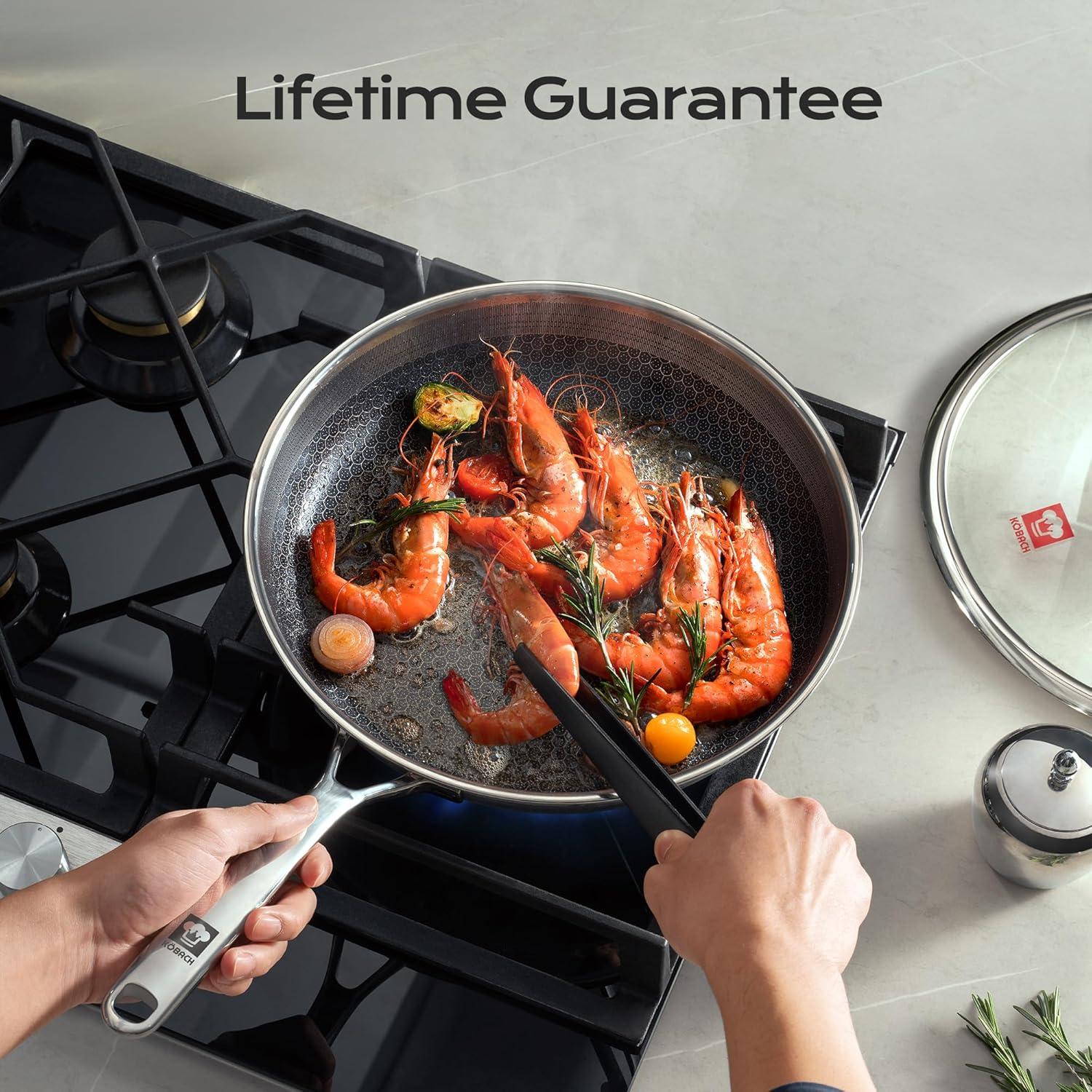 Sartén Antiadherente KOBACH 20 cm Acero Inoxidable Apta Horno