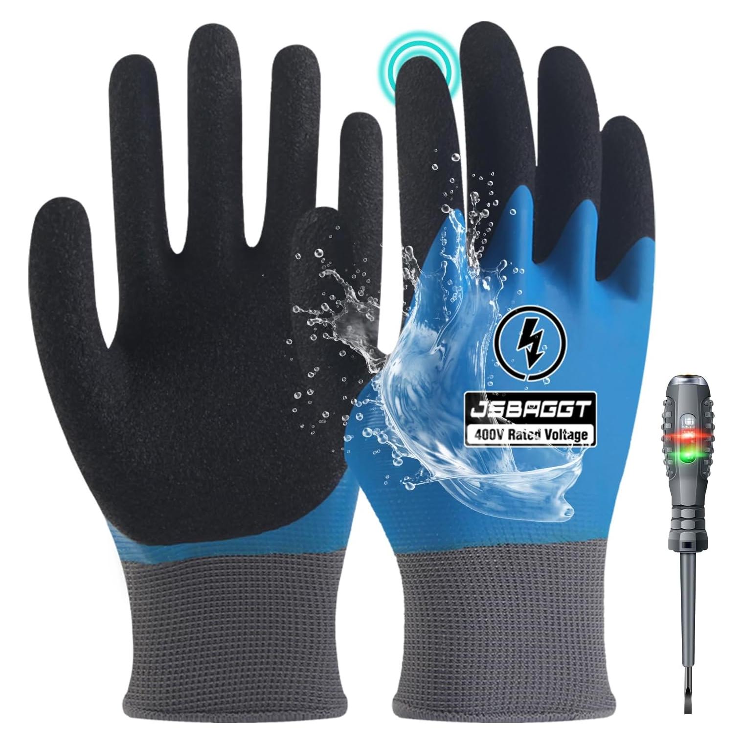 Guantes de Electricista Aislados 400V JSBAGGT Impermeables