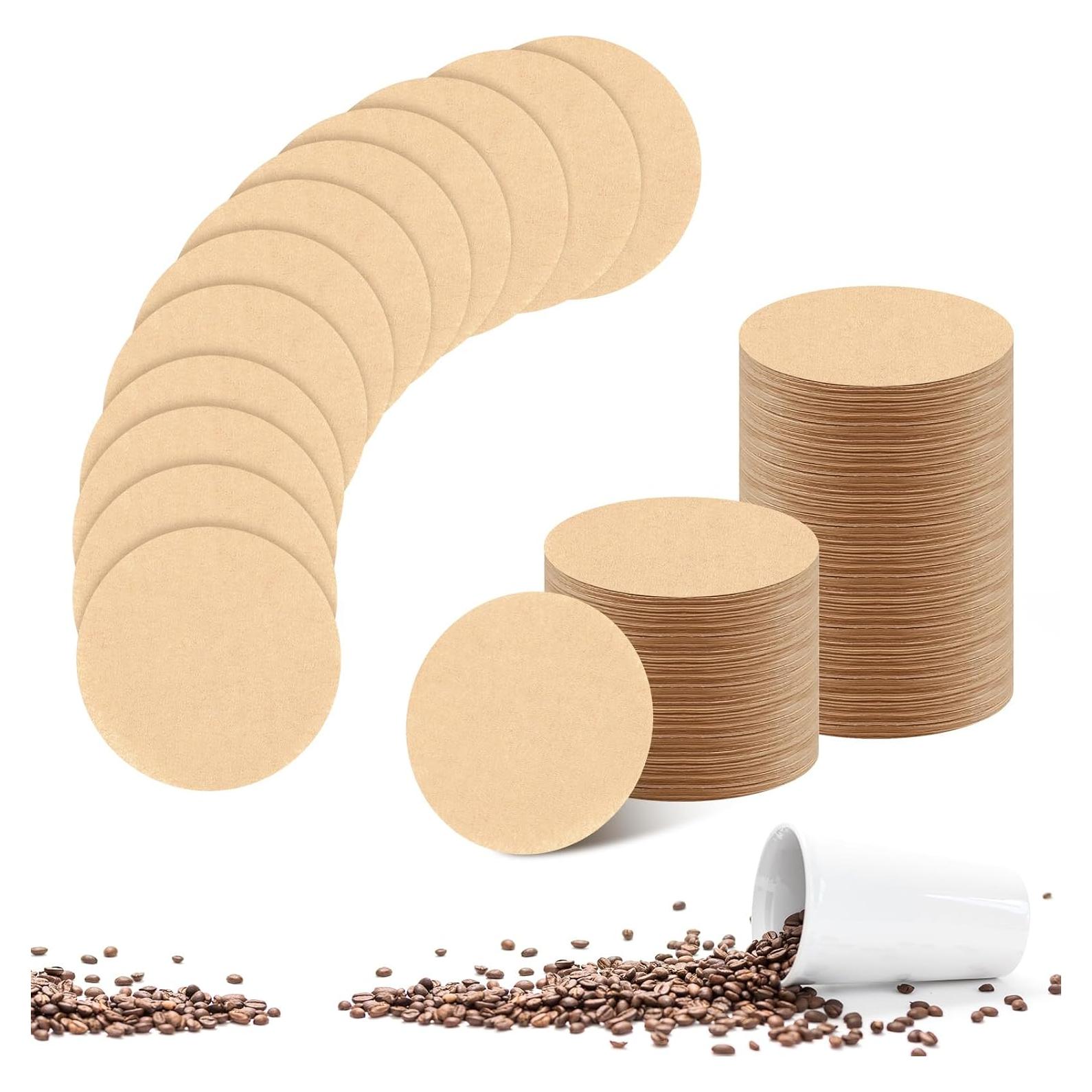 400 Filtros de Café Desechables Wangpeipeimm 6.35cm Naturales