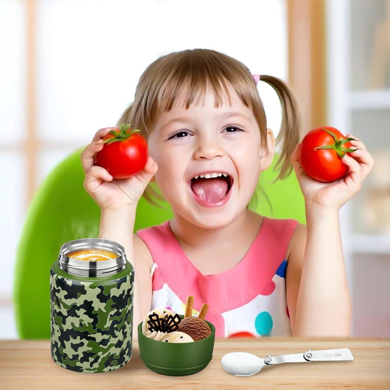 Termo Aislado para Comida Caliente Aimsnk 525ml Verde Camuflaje