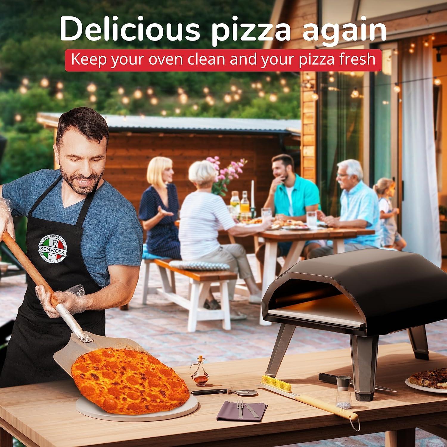 Cepillo para horno de pizza Senwosa 55.88 cm con raspador