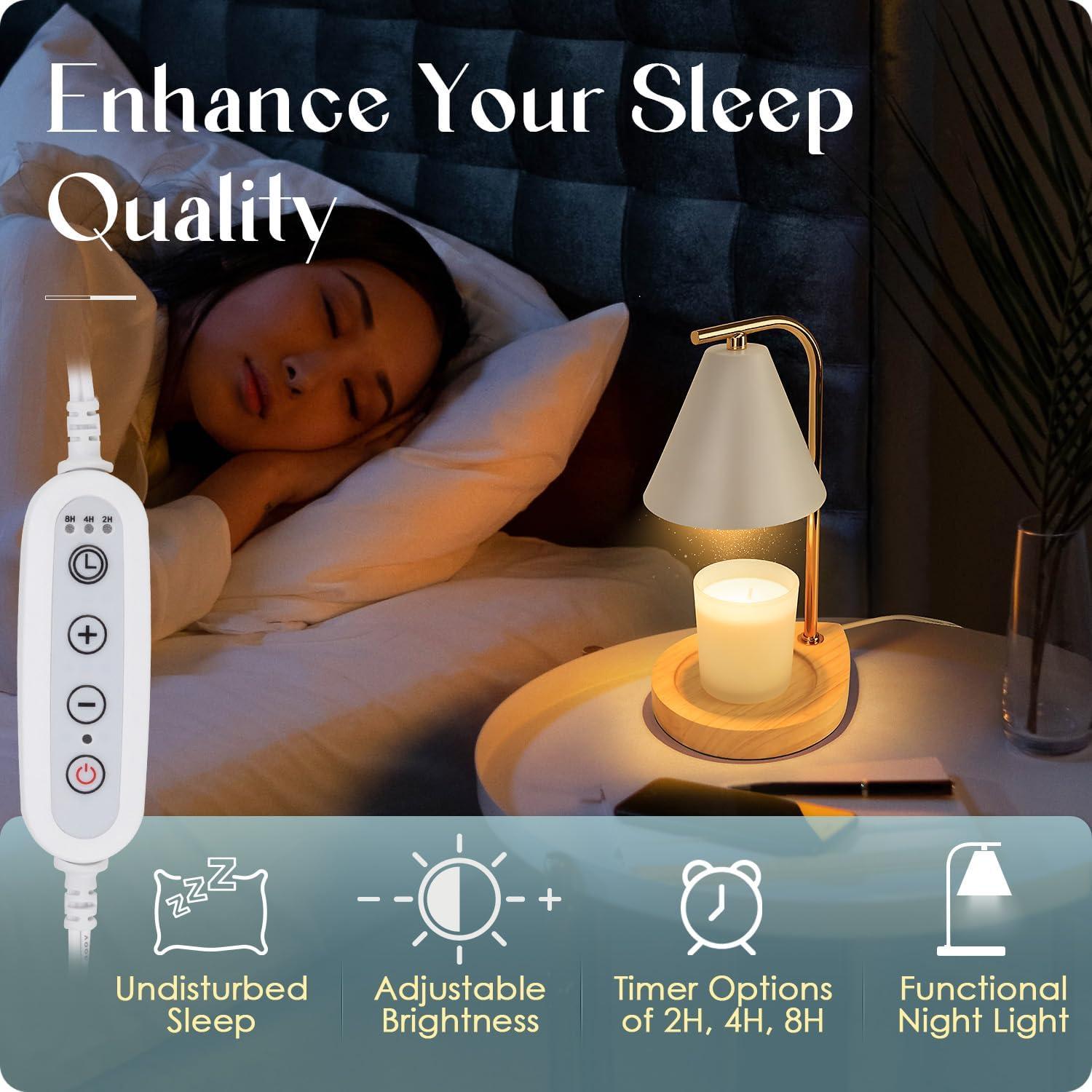 Lámpara Calentadora de Velas Aimoptg Retro Blanca 100W