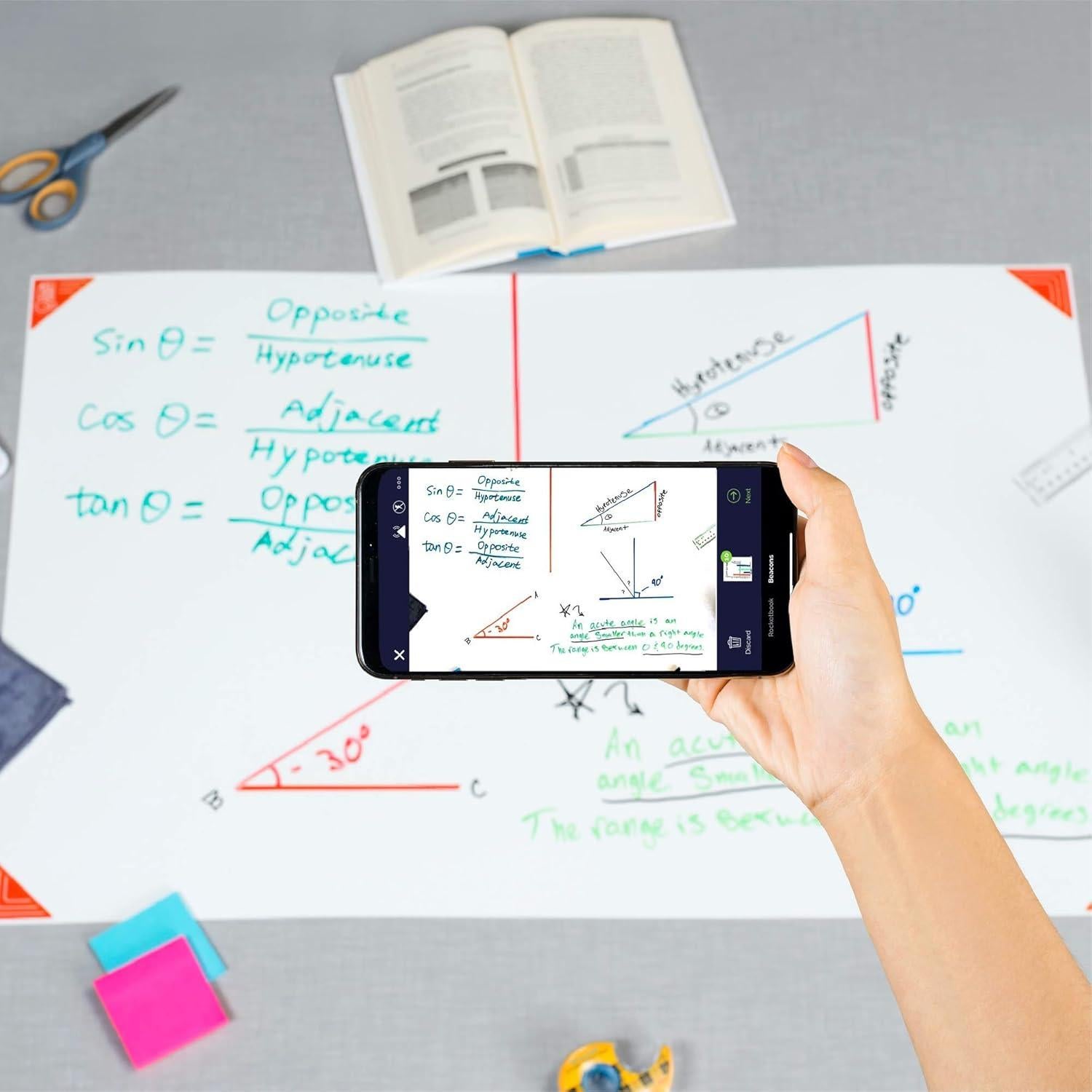 Pizarra Blanca Inteligente Adhesiva Think Board X - 5 Paquetes