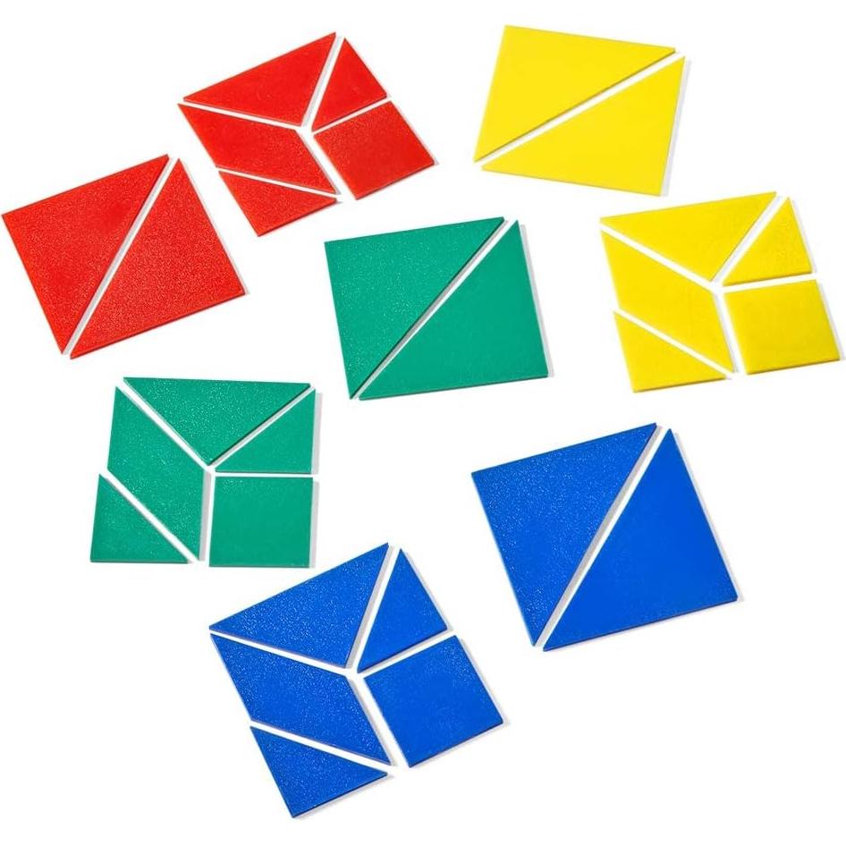 Tangram de Plástico Pequeño ETA hand2mind - Set de 4 Piezas