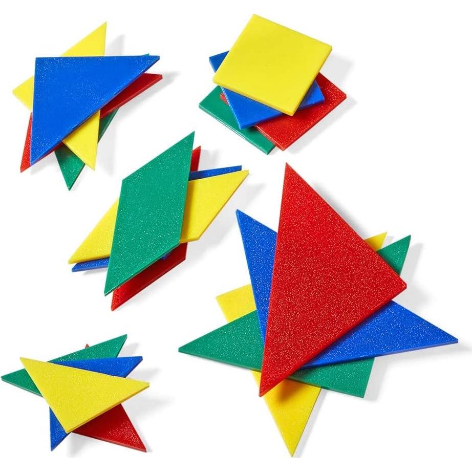 Tangram de Plástico Pequeño ETA hand2mind - Set de 4 Piezas