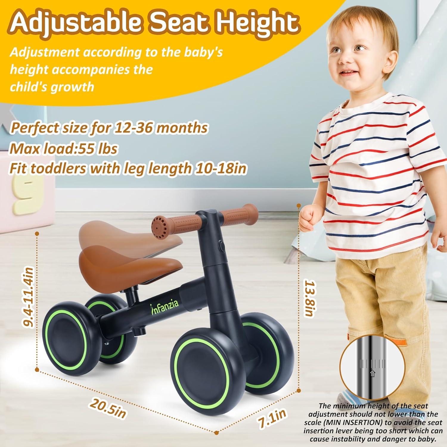 Bicicleta de Equilibrio INFANZIA para Bebés 12-36 Meses