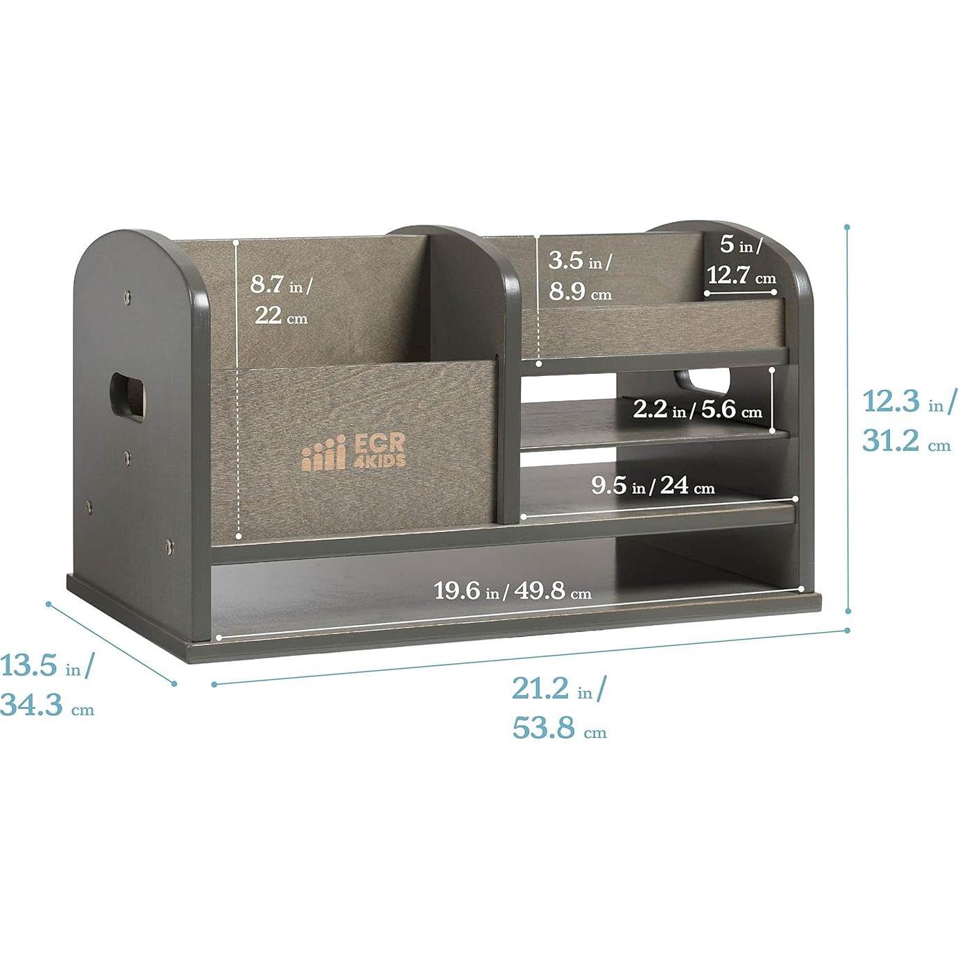 Caddy de Almacenamiento ECR4Kids Lavado Gris 7 Compartimentos