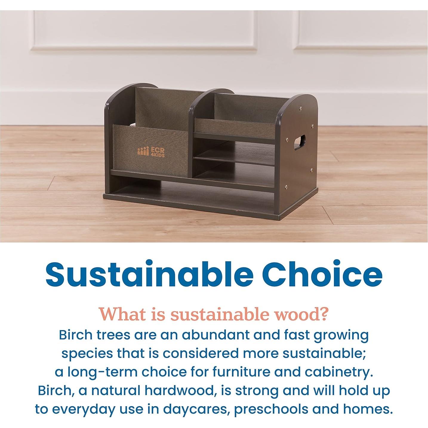 Caddy de Almacenamiento ECR4Kids Lavado Gris 7 Compartimentos