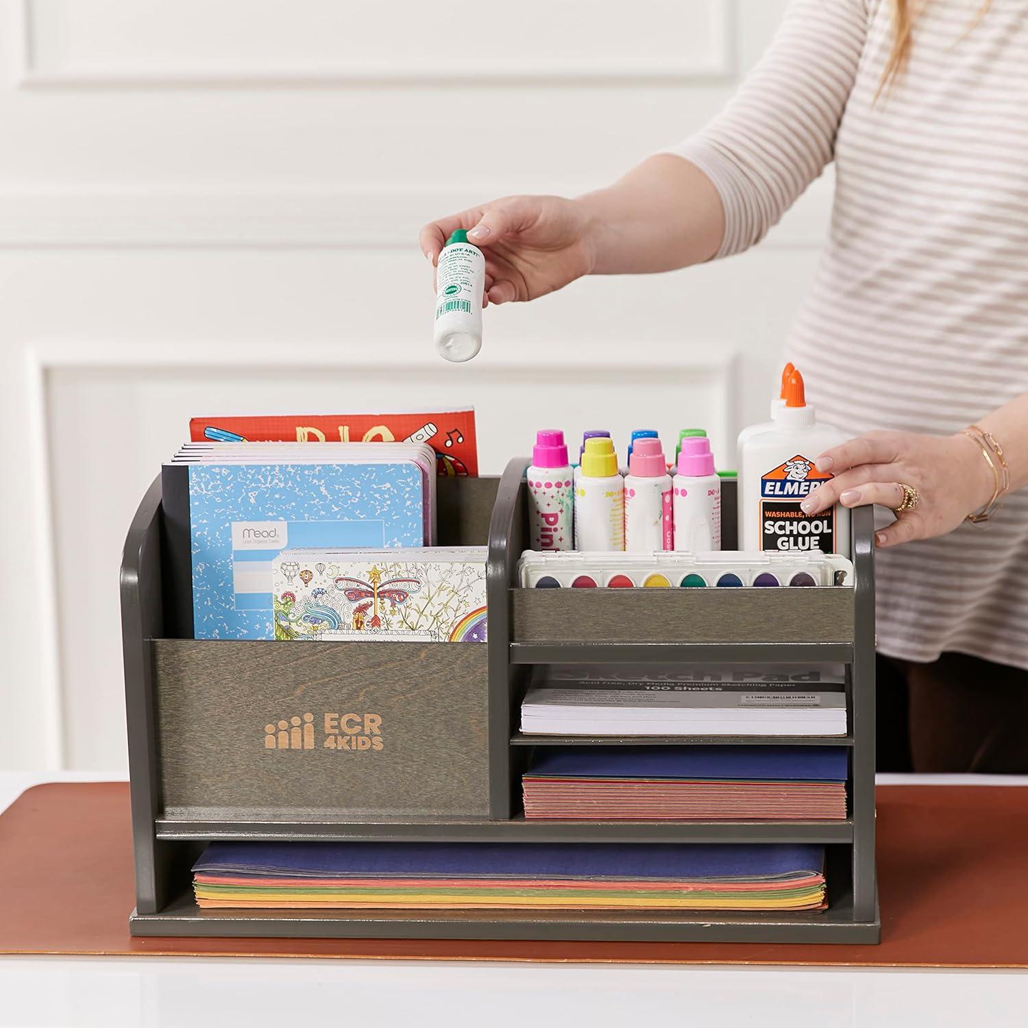 Caddy de Almacenamiento ECR4Kids Lavado Gris 7 Compartimentos