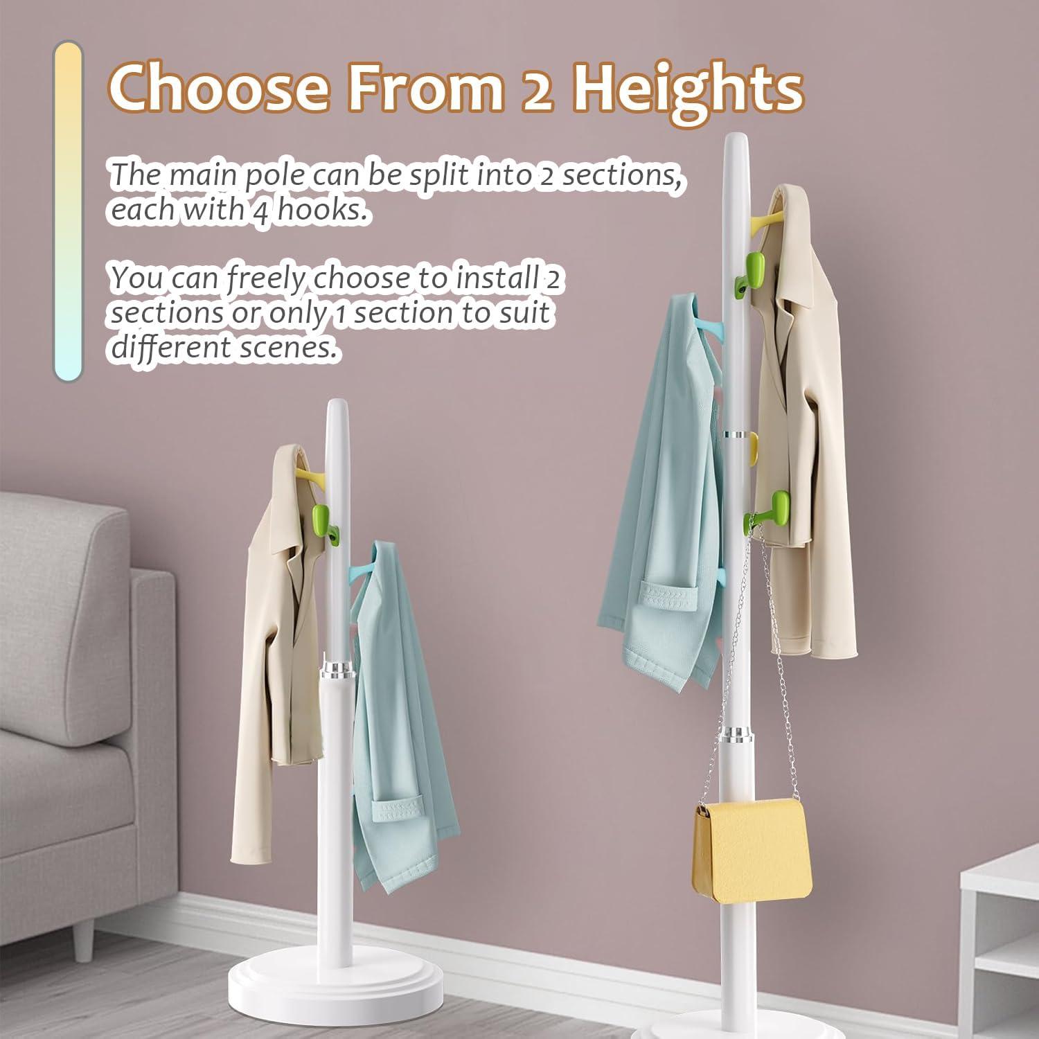 Perchero de pie GVRVHJS azul ajustable 8 ganchos 177.8 cm