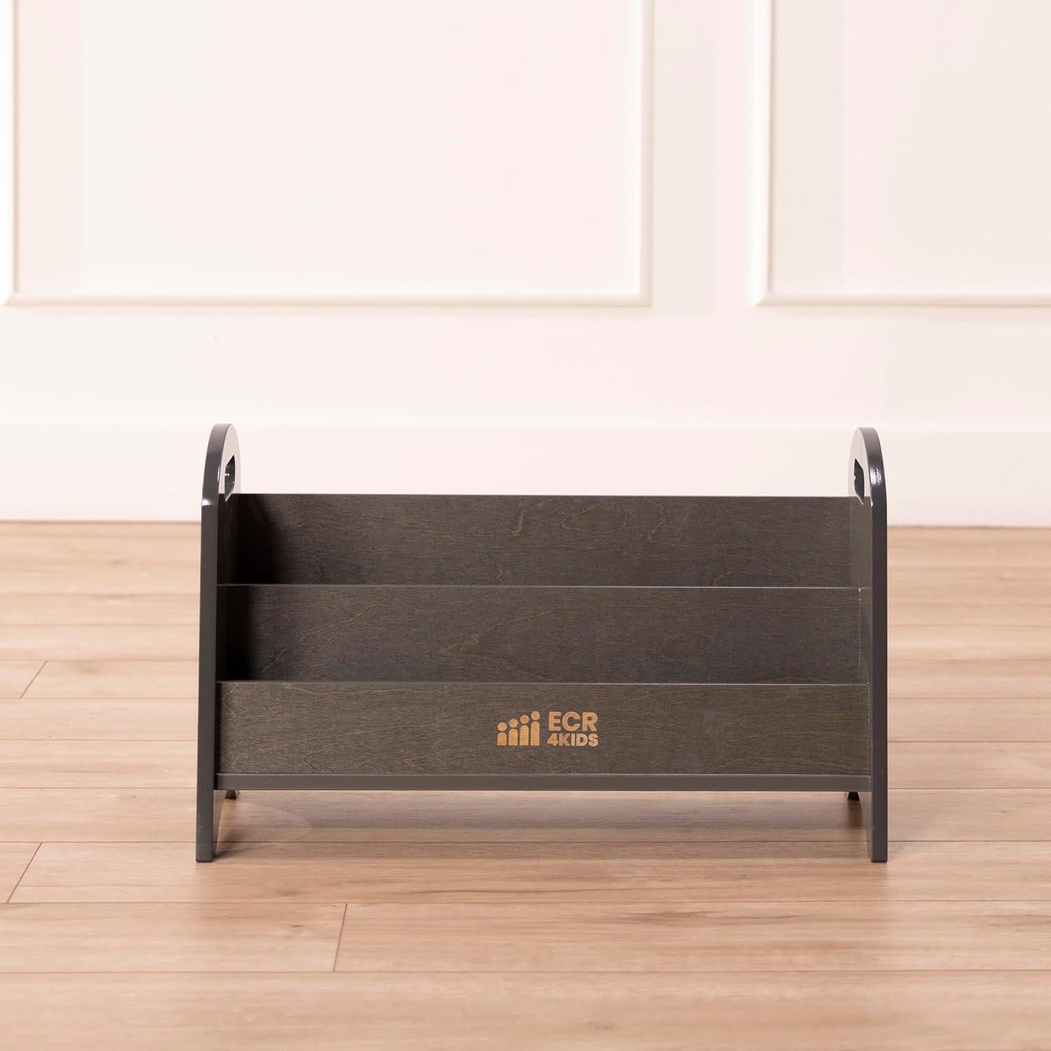 Estantería ECR4Kids Expositor de Libros 2 Estantes Lavado Gris