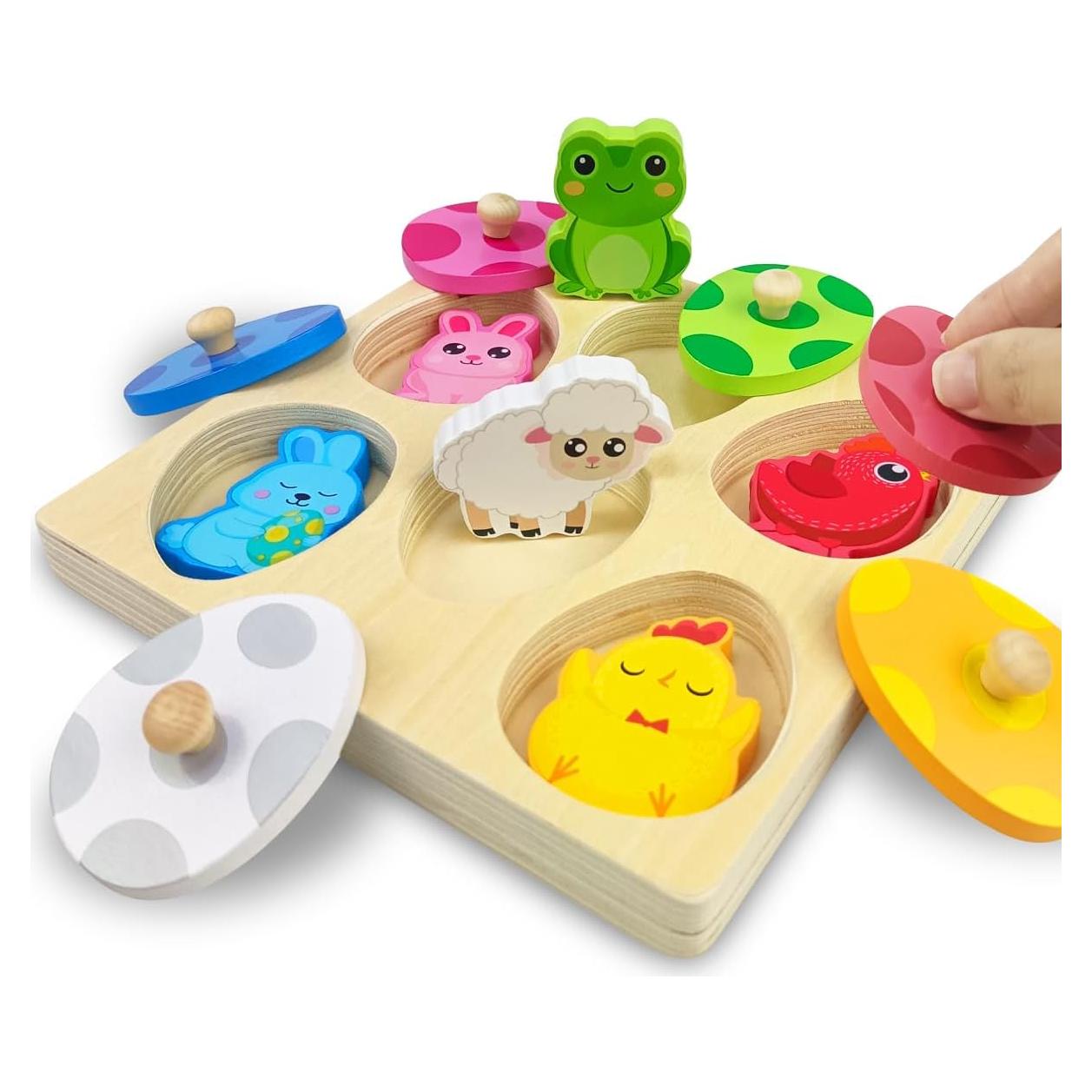 Rompecabezas de Madera OCBTOW Pascua para Niños 17.8 cm