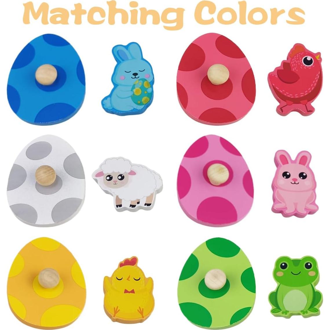 Rompecabezas de Madera OCBTOW Pascua para Niños 17.8 cm