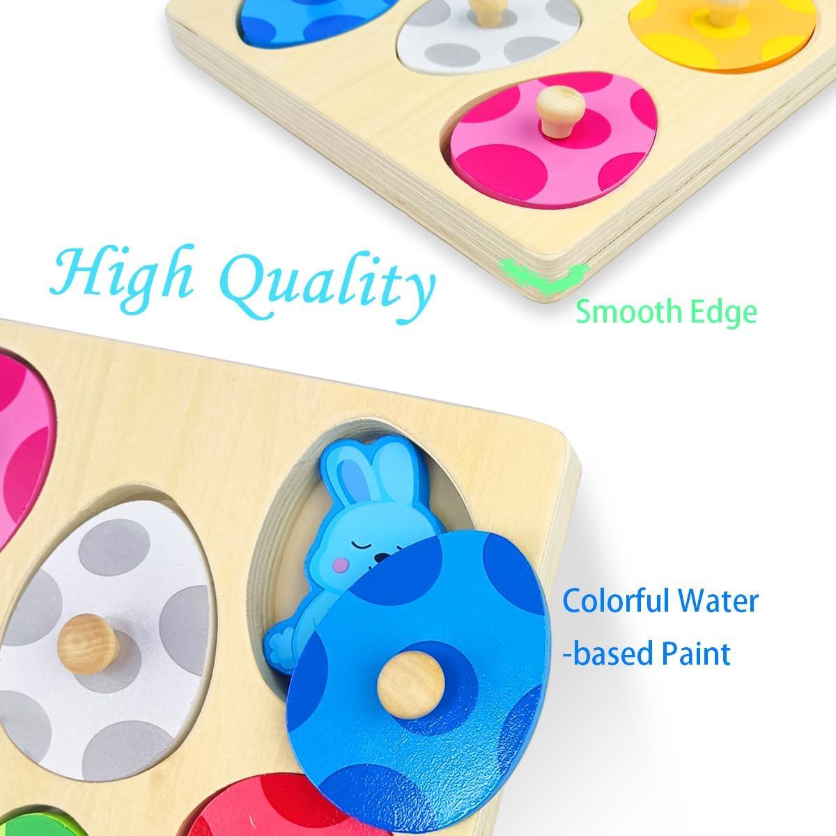 Rompecabezas de Madera OCBTOW Pascua para Niños 17.8 cm