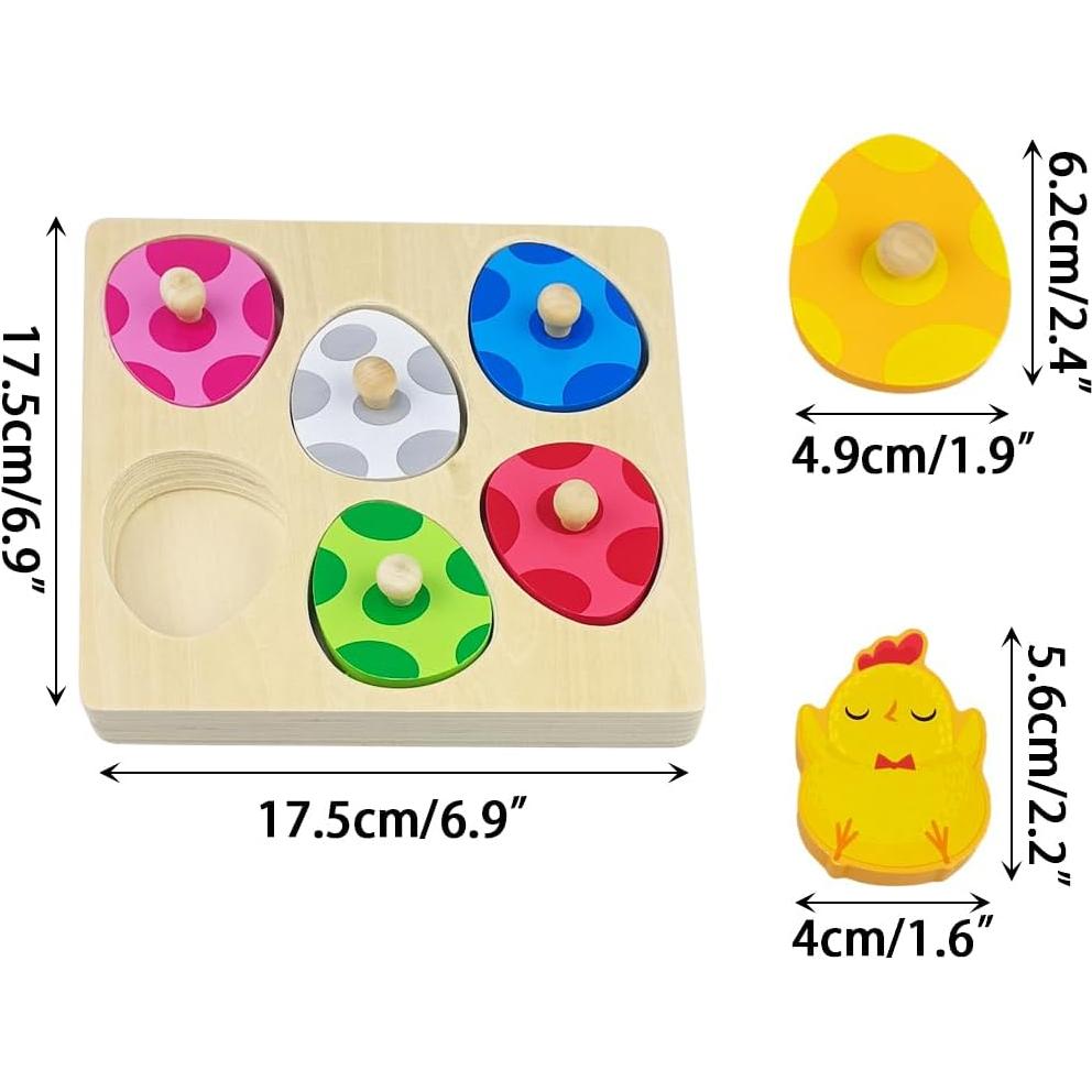Rompecabezas de Madera OCBTOW Pascua para Niños 17.8 cm